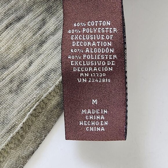 Knox Rose Embroidered Babydoll Top Women M Beaded‎ Garment Dyed Green - Picture 9 of 11